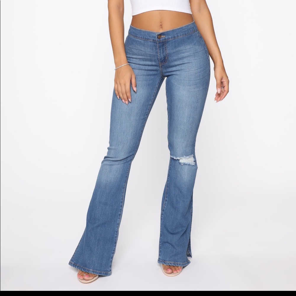 Fashion nova junk in the trunk flare jeans
